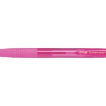 Pilot Boligrafo de Bola Retractil SuperGrip G - Punta Redonda 1.0mm - Trazo 0.4mm - Tinta de Aceite - Grip Ergonomico - Color Rosa