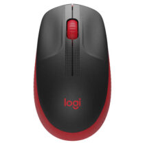 Logitech M190 Full Size Raton Inalambrico USB 1000dpi - 3 Botones - Gran Tamaño - Uso Ambidiestro - Color Negro/Rojo