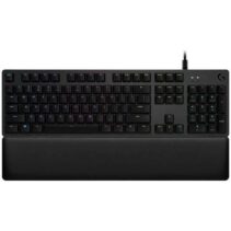 Logitech G513 Teclado Mecanico Gaming USB - Teclas Mecanicas GX Brown - Iluminacion RGB Lightsync - Superficies de Metal - Reposamuñecas de Espuma - Cable de 30cm - Color Negro