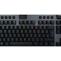 Logitech G915 TKL Teclado Mecanico Compacto Gaming Inalambrico USB - Teclas Mecanicas GL Tactil - Iluminacion RGB Lightsync - Tecnologia Lightspeed - Superficies de Metal - Color Negro