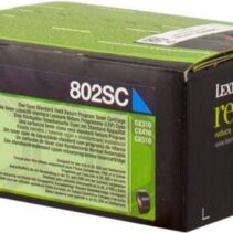 Lexmark CX310/CX410/CX510 Cyan Cartucho de Toner Original - 80C2SC0/80C2SCE/802SC