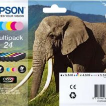 Epson T2428 (24) Pack de 6 Cartuchos de Tinta Originales - C13T24284011