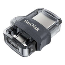 Sandisk Ultra Dual Drive m3.0 Memoria USB 3.0 y Micro USB 64GB - Hasta 150MB/s de Lectura - Color Transparente/Negro (Pendrive)