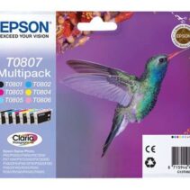 Epson T0807 Pack de 6 Cartuchos de Tinta Originales - C13T08074011