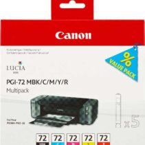 Canon PGI72 Pack de 5 Cartuchos de Tinta Originales - Negro Mate