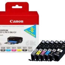 Canon PGI550/CLI551 Pack de 6 Cartuchos de Tinta Originales - 6496B005