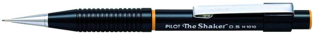 Pilot Portaminas The Shaker H-1010 - Mina de 0.5mm - Punta Metalica Retractil - Clip Metalico - Color Negro