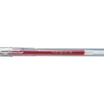 Pilot Boligrafo de Gel G1 - Recargable - Punta de Bola 0.5mm - Trazo 0.3mm - Cuerpo Transparente - Color Rojo