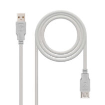 Nanocable Cable Prolongador USB-A 2.0 Macho a USB-A Hembra 1m