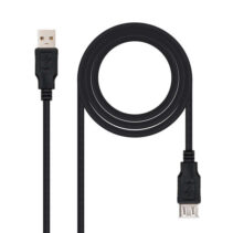 Nanocable Cable Prolongador USB-A 2.0 Macho a USB-A Hembra 1m