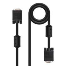 Nanocable Cable SVGA con Ferrita HDB15 Macho a HDB15 Macho 1m - Color Negro