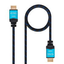 Nanocable Cable HDMI v2.0 Macho a HDMI v2.0 Macho 7m - 4K@60Hz 18Gbps - Alta Velocidad - Recubierto Nylon Trenzado - Color Negro/Azul