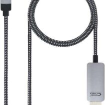 Nanocable Cable Conversor USB-C Macho a HDMI Macho 1.80m - Color Negro/Plata