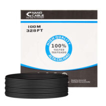 Nanocable Bobina de Cable de Red Rigido Impermeable para Exterior RJ45 Cat.6 UTP AWG24 100m - Color Negro