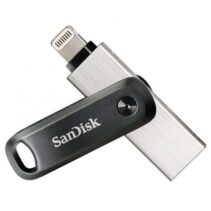 Sandisk IXpand Go Memoria USB 3.0 y Lightning 256GB - Diseño Metalico/Plastico - Color Acero/Negro (Pendrive)