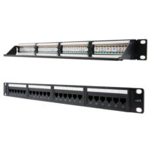 Nanocable Patch Panel 24 Puertos RJ45 Cat.6 UTP 19" 1U dual IDC - Color Negro