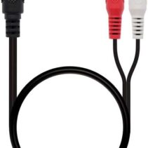 Nanocable Cable Audio Estereo Jack 3.5mm Hembra a 2x RCA Macho 1.50m - Color Negro