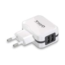 Tooq Cargador de Pared 2x USB 2.0 - Tecnologia AI - Color Blanco