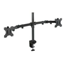 Tooq Soporte de Mesa con Brazos Articulados para 2 Monitores de 13"-32" - Giratorio e Inclinable - Gestion de Cables - Peso Max 8kg x Brazo - VESA 100x100mm