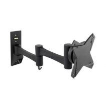 Tooq Soporte de Pared con Brazo Articulado para TV de 13"-27" - Giratorio e Inclinable - Gestion de Cables - Peso Max 15kg - VESA 100x100mm - Color Negro