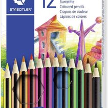 Staedtler Noris Colour 185 Pack de 12 Lapices Hexagonales de Colores - Fabricados en Wopex - Muy Resistentes - Madera de Fuentes Sostenibles - Colores Surtidos