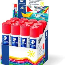 Staedtler Noris Expositor de 12 Barras de Pegamento 20gr - Sin Disolventes - Uso Escolar - Pega Papel