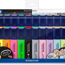 Staedtler Textsurfer Classic 364 Pack de 20 Marcadores Fluorescentes - Punta Biselada - Trazo entre 1 - 5mm - Tinta con Base de Agua - Colores Surtidos