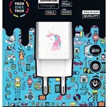 TechOneTech Unicornio Dream Cargador Doble de Pared USB-A - Alto Rendimiento