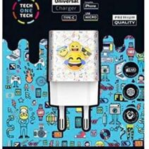 TechOneTech Emojitech Smile Cargador Doble de Pared USB-A - Alto Rendimiento