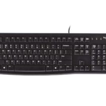 Logitech K120 Teclado USB - Resistente a Salpicaduras - Cable de 1.50m - Color Negro