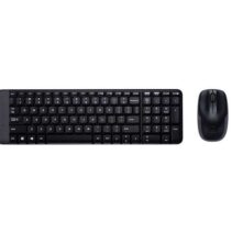 Logitech MK220 Pack Inalambrico Teclado K220 + Raton M150 3 Botones - Uso Ambidiestro - Color Negro