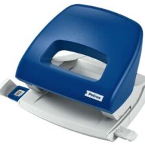 Petrus 80 Taladro Perforador Pequeño - Hasta 16 Hojas - Marcas de Formato - Facil Vaciado - Punzones 5.5mm - Color Azul