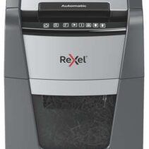 Rexel Optimum AutoFeed 90X Destructora Automatica de Corte en Particulas P-4 - Alimentacion Automatica 90 hojas - Ranura Manual 8 Hojas - Anti Atasco - Capacidad de la Papelera 35L - Color Gris