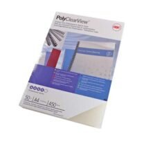 GBC PolyClearView Pack de 100 Portadas de Encuadernar A4 - 300 Micras - Color Transparente Mate