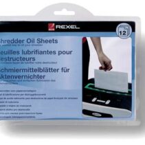 Rexel Pack de 12 Hojas Lubricantes para Destructoras