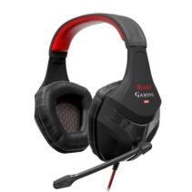 Mars Gaming MH2 Auriculares Gaming con Microfono Plegable - Diadema Ajustable - Almohadillas Acolchadas - Control en Auricular - Cable Trenzado de 2m