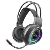 Mars Gaming MH220 Auriculares Gaming con Microfono Flexible - Iluminacion RGB - Diadema Ajustable - Almohadillas Acolchadas - Control en Auricular - Cable Trenzado de 1.80m