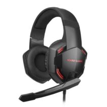 Mars Gaming MHX PRO 7.1 Auriculares Gaming 7.1 DSP USB con Microfono Plegable - Iluminacion LED Roja - Almohadillas con Memory Foam - Control en Cable - Cable Trenzado de 2m