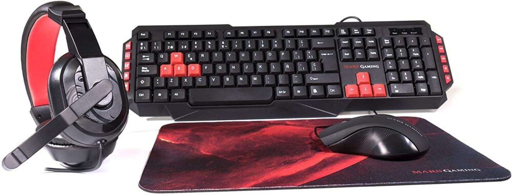 Mars Gaming Pack 4 en 1 USB Teclado Teclas Multimedia