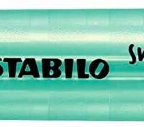 Stabilo Swing Cool Marcador Fluorescente - Cuerpo Plano - Punta Biselada - Trazo entre 1 y 4mm - Tinta con Base de Agua - Antisecado - Color Turquesa