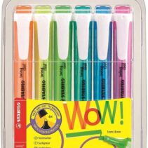 Stabilo Swing Cool Pack de 6 Marcadores Fluorescentes - Cuerpo Plano - Punta Biselada - Trazo entre 1 y 4mm - Tinta con Base de Agua - Antisecado - Colores Surtidos