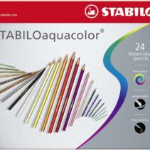 Stabilo Aquacolor Pack de 24 Lapices de Colores - Mina de 2.8mm - Acuarelable - Colores Surtidos