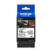 Brother TZeFX241 Cinta Laminada Flexible Original de Etiquetas - Texto negro sobre fondo blanco - Ancho 18mm x 8 metros