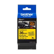 Brother TZeFX661 Cinta Laminada Flexible Original de Etiquetas - Texto negro sobre fondo amarillo - Ancho 36mm x 8 metros