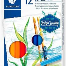 Staedtler 146 10C Pack de 12 Lapices de Colores Acuarelables - Resistentes a la Rotura - Colores Surtidos