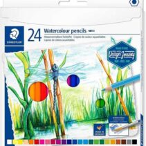 Staedtler 146 10C Pack de 24 Lapices de Colores Acuarelables - Resistentes a la Rotura - Colores Surtidos