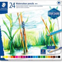 Staedtler 146 10C Pack de 24 Lapices de Colores Acuarelables - Resistentes a la Rotura - Colores Surtidos