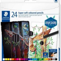 Staedtler Super Soft 149C Pack de 24 Lapices de Colores - Mina Extra Suave - Colores Surtidos