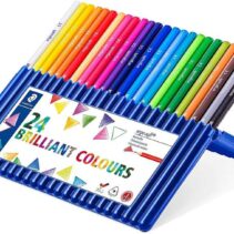 Staedtler Ergosoft 157 Pack de 24 Lapices de Colores - Diseño Ergonomico - Superficie Antideslizante - Colores Surtidos