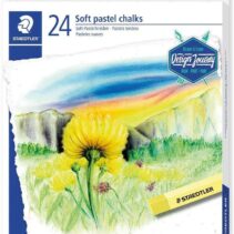 Staedtler 2430 Pack de 24 Tizas Pastel Suave - Excelentes para Mezclar Colores - Resistencia a la Luminosidad - Colores Surtidos